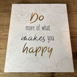 Do More Of What Makes You Happy  12” X 10” Canvas Gold Metallic Gallery Wall Art